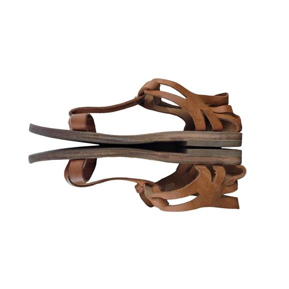 Ancient Greek Sandals Womens Sandals British Tan Leather Size 36 6 US Gladiator - Picture 8 of 11